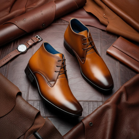 Botín Casual de Cuero para Hombre 3 ojales