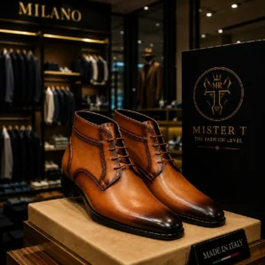 Botines de Cuero para hombre estilo italiano